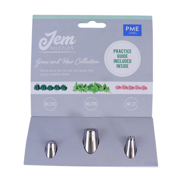 Kit Bico de Confeitar Relva e Cabelo 3 un - PME